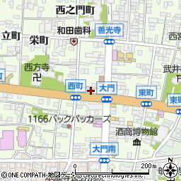 善光寺表参道大門町駐車場周辺の地図