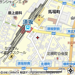 須坂市シルキーホール周辺の地図