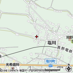 長野県須坂市塩川100周辺の地図