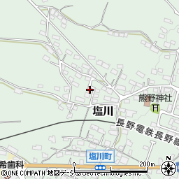 長野県須坂市塩川594-7周辺の地図