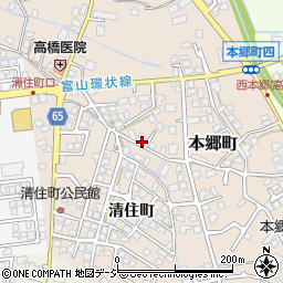富山県富山市本郷町74-5周辺の地図