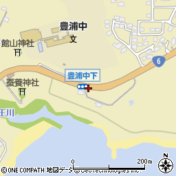 観光道路入口周辺の地図