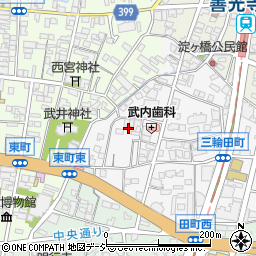 長野県長野市三輪1351周辺の地図