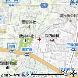 長野県長野市三輪1353周辺の地図