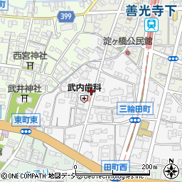 長野県長野市三輪1343周辺の地図
