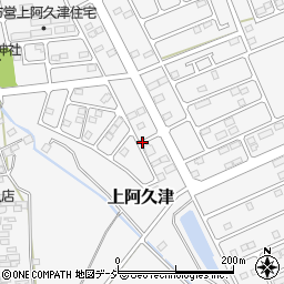 栃木県さくら市上阿久津周辺の地図