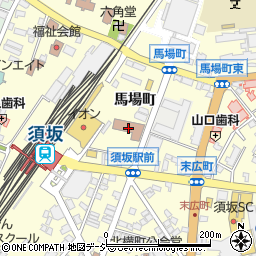 須坂郵便局周辺の地図