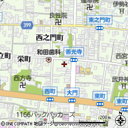 弥生座・門前茶寮周辺の地図
