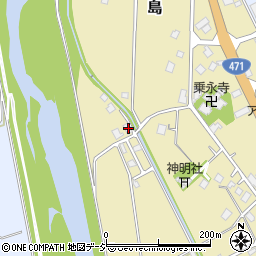 富山県小矢部市島440周辺の地図