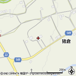 栃木県日光市猪倉206周辺の地図