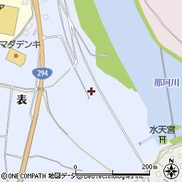 栃木県那須烏山市表周辺の地図