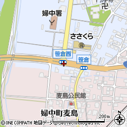 笹倉西周辺の地図
