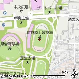 長野運動公園総合運動場陸上競技場周辺の地図