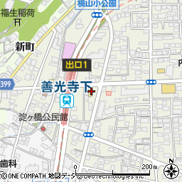 ゲオ善光寺下店周辺の地図