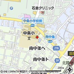 津幡町役場　中条公民館周辺の地図