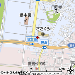 セブンイレブン富山笹倉店周辺の地図