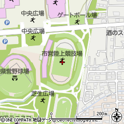 長野運動公園総合運動場　陸上競技場周辺の地図