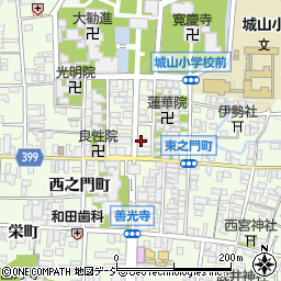 菓心美和善光寺仲見世店周辺の地図