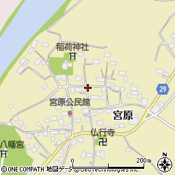 栃木県那須烏山市宮原周辺の地図