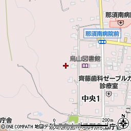 栃木県那須烏山市中央周辺の地図
