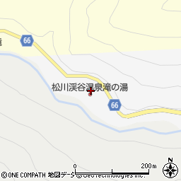 松川渓谷温泉（信州高山温泉郷）周辺の地図