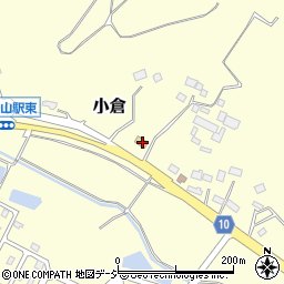 栃木県那須烏山市小倉1168周辺の地図