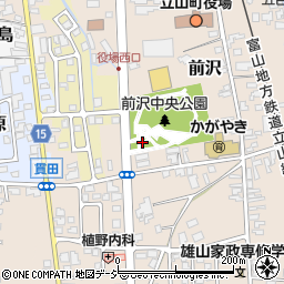 前沢中央公園トイレ周辺の地図