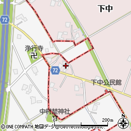 富山県砺波市下中120周辺の地図