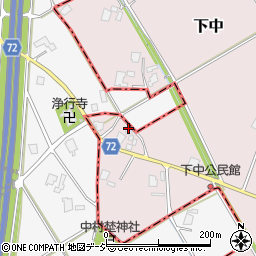 富山県砺波市下中119周辺の地図