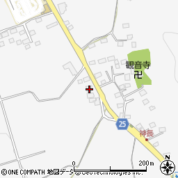 栃木県那須烏山市神長490周辺の地図