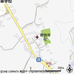 栃木県那須烏山市神長542周辺の地図
