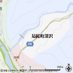 栃木県日光市足尾町深沢周辺の地図