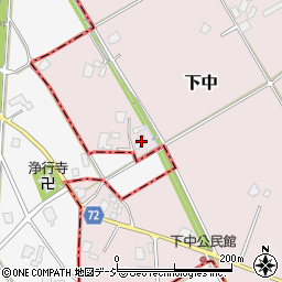 富山県砺波市下中92周辺の地図