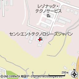 センシエントテクノロジーズジャパン茨城工場周辺の地図