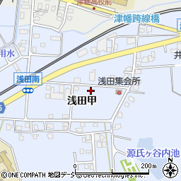 石川県津幡町（河北郡）浅田（甲）周辺の地図