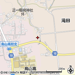 栃木県那須烏山市滝田412周辺の地図