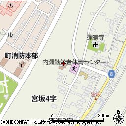 内灘町役場　宮坂公民館周辺の地図