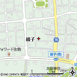 富山県小矢部市綾子周辺の地図