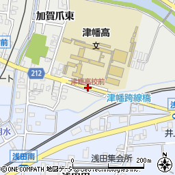 津幡高校前周辺の地図