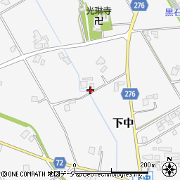 富山県小矢部市下中周辺の地図