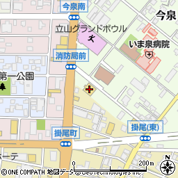 快活ＣＬＵＢ富山掛尾店周辺の地図