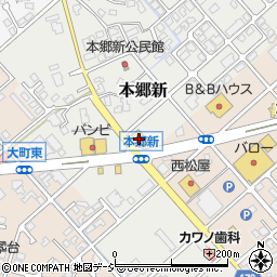 ココス本郷店周辺の地図