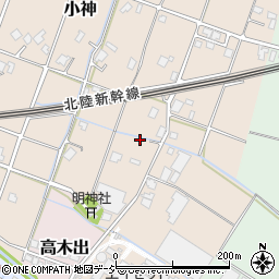 富山県小矢部市小神77周辺の地図