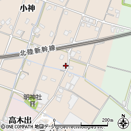 富山県小矢部市小神78周辺の地図