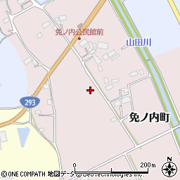 栃木県宇都宮市免ノ内町周辺の地図