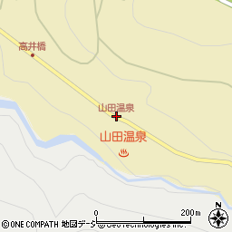 山田温泉周辺の地図