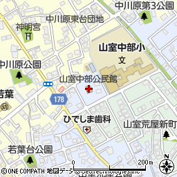 富山市役所公民館　山室中部公民館周辺の地図