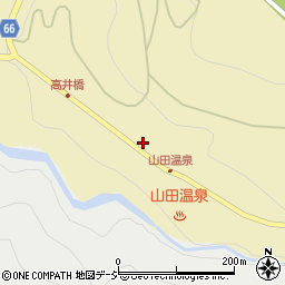 長野県高山村（上高井郡）山田温泉周辺の地図