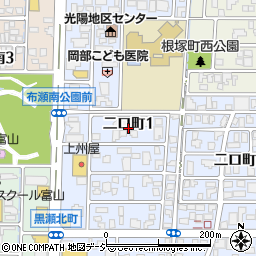 富山県富山市二口町1丁目13周辺の地図