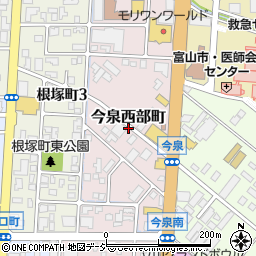 富山県富山市今泉西部町周辺の地図